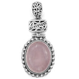 Sterling Silver Pendant with Gemstone and Black Onyx