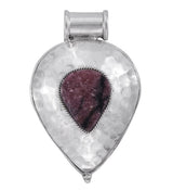 Aquamarine Carnelian and Rose Quartz Sterling Silver Pendant