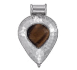 Aquamarine Carnelian and Rose Quartz Sterling Silver Pendant