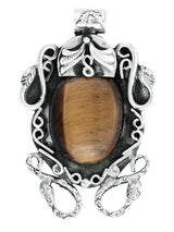 Tiger Eye Stone Sterling Silver Pendant