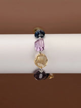 Faceted Gemstone Sterling Silver Bracelet