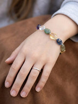 Faceted Gemstone Sterling Silver Bracelet