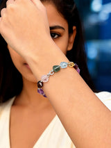 Freeform Gemstone Sterling Silver Bracelet