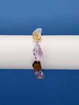 Freeform Gemstone Sterling Silver Bracelet