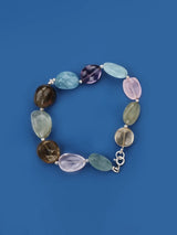 Multicolour Gemstone Sterling Silver Bracelet
