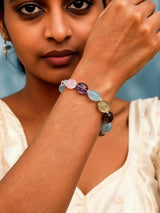 Multicolour Gemstone Sterling Silver Bracelet