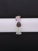 Faceted Gemstone Heart Briolette Sterling Silver Bracelet