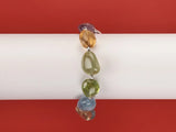 Multicolour Gemstone Sterling Silver Bracelet
