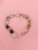 Multicoloured Gemstone Sterling Silver Bracelet