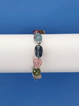 Multicolour Gemstone Sterling Silver Bracelet