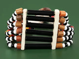Naga Tribal Black and Orange Beaded Bracelet