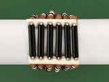 Naga Tribal Black and Orange Beaded Bracelet