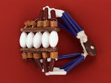 Naga Tribal White Bead Bracelet in Sterling Silver