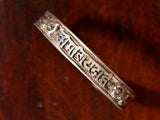 Buddhist Mantra Tibetan White Metal Cuff Bracelet