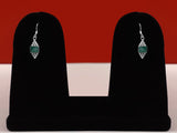 Sterling Silver Gemstone Dangle Earrings in Black Onyx and Turquoise