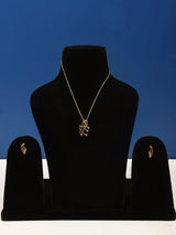 Metal Necklace and Earring Set for Everyday Wear