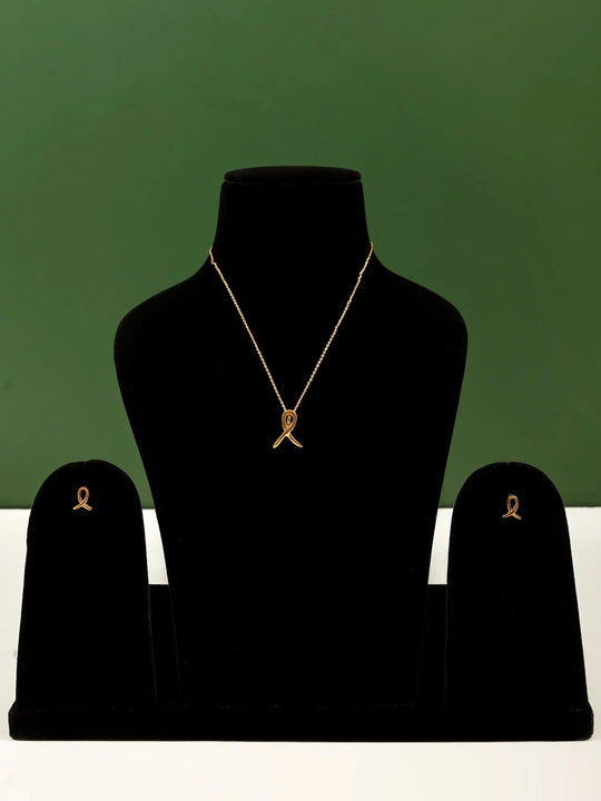 Metal Necklace and Earring Set for Everyday Wear