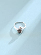 Labradorite Round Cut Sterling Silver Ring