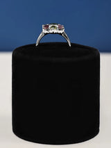 Floral Multistone Sterling Silver Ring