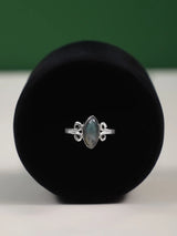 Turquoise, Lapis and Moonstone Marquise Sterling Silver Ring