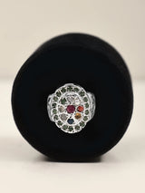 Navaratna Sterling Silver Ring