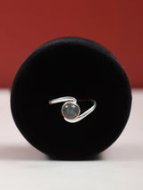Labradorite, Black Onyx and Rainbow Moonstone Sterling Silver Ring