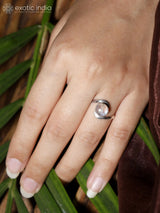 Labradorite, Black Onyx and Rainbow Moonstone Sterling Silver Ring