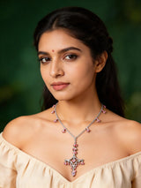 Gemstone Sterling Silver Necklace in Handcrafted Silver