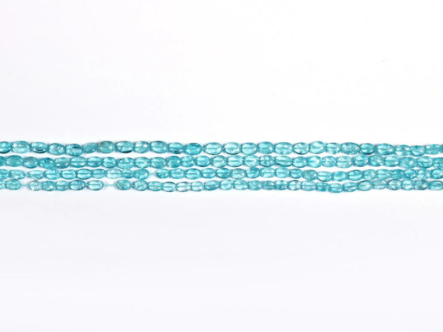 Natural Blue Apatite Gemstone Beads String 12 Inch
