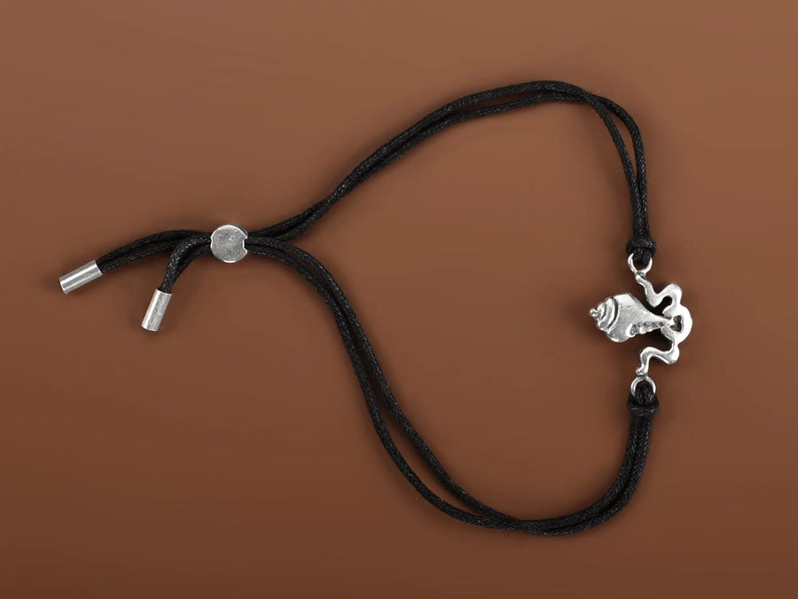 Conch Shell Sterling Silver Bracelet with Enamel Finish