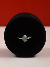 Oval Gemstone Sterling Silver Ring in Amethyst and Onyx