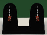 Red Goldstone Crystal Sterling Silver Dangle Earrings