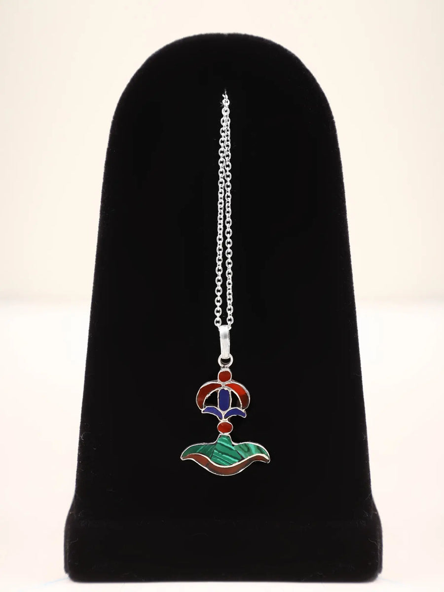 Sterling Silver Pendant with Intricate Indian Motif