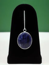Oval Lapis Lazuli Sterling Silver Pendant