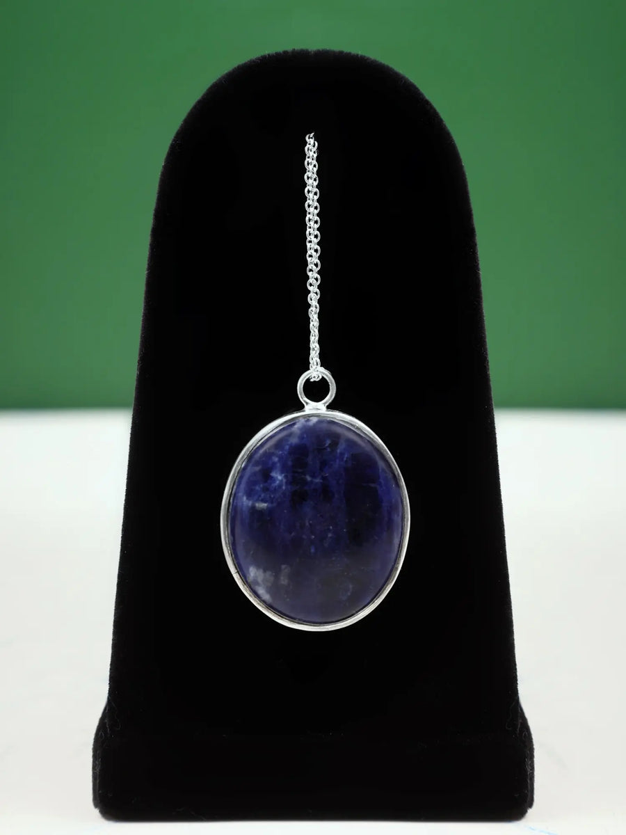 Oval Lapis Lazuli Sterling Silver Pendant