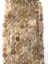 Golden Rutilated Quartz Beaded Necklace in Semi-Precious Stone