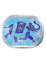 Elephant and Floral Motif Sterling Silver Necklace