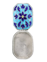 Floral Sterling Silver Box Necklace