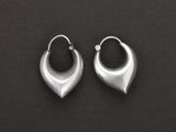 Sculptural Gold Tone Puffy Hoop Earrings