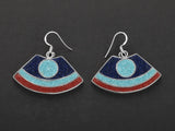 Inlay Sterling Silver Earrings