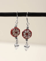 Floral Sterling Silver Dangle Earrings