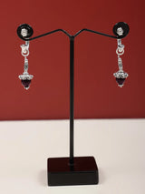 Gemstone Half Hoop Sterling Silver Earrings
