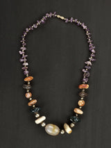 Stone Beaded Necklace with Traditional Indian Craft Detailing