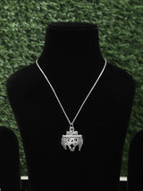 Sterling Silver Skull with Top Hat Pendant