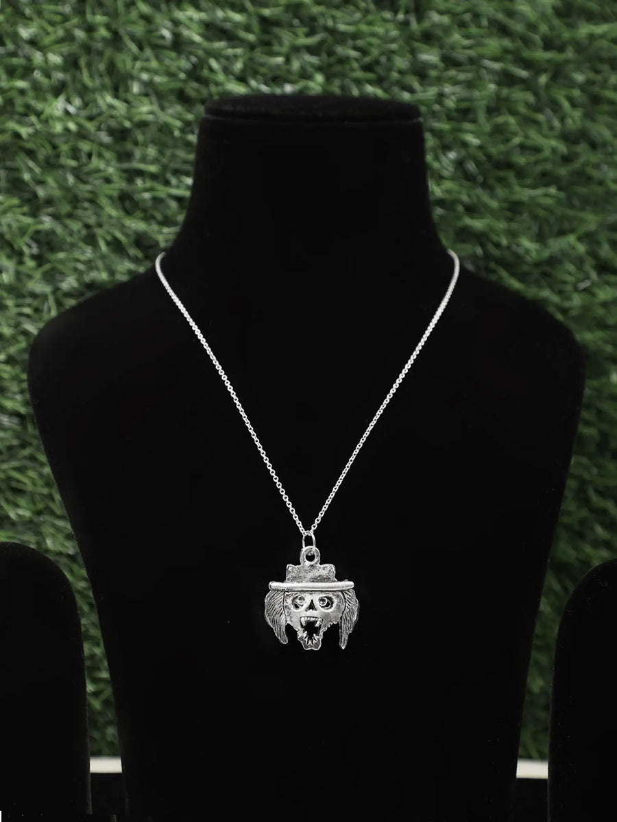 Sterling Silver Skull with Top Hat Pendant