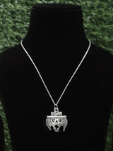 Sterling Silver Skull with Top Hat Pendant