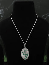 Oval Sterling Silver Pendant