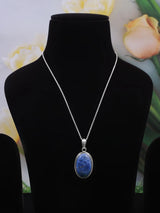 Lapis Lazuli Oval Sterling Silver Pendant