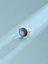 Cabochon Gemstone Sterling Silver Adjustable Ring