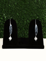 Rough Amethyst and Snowflake Obsidian Sterling Silver Hook Earrings